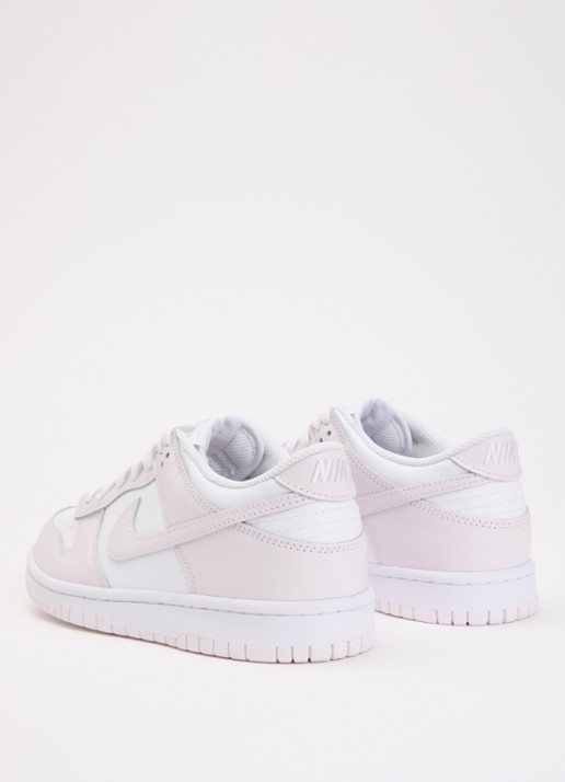 Nike Dunk Low sneaker van leer - achterkant 3 lichtroze