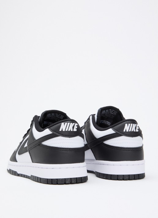 Nike Dunk Low sneaker van leer - achterkant 2 zwart