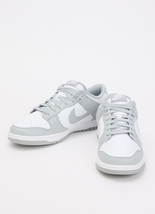 Nike Dunk Low sneaker van leer - detail 2 grijs