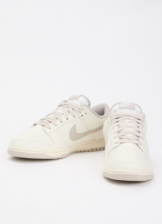 Nike Dunk Low sneaker van leer - detail 3 gebroken wit