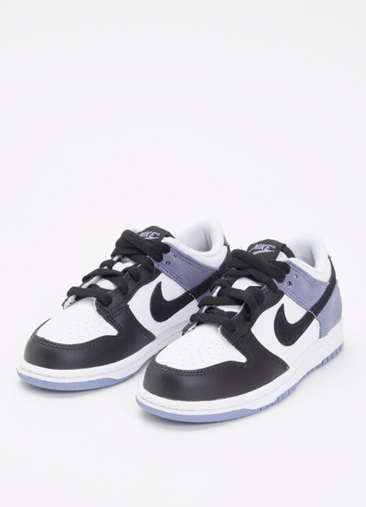 Nike Dunk sneaker met leren details - voorkant 2 zwart