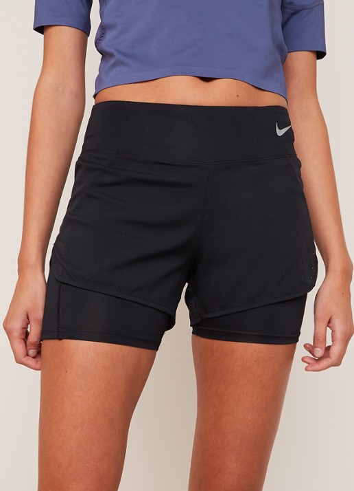 Nike Eclipse 2-in-1 hardloopshorts met mesh - detail 4 zwart