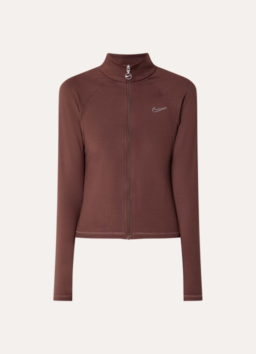 Nike Fitted vest met opstaande kraag - voorkant 2 bruin