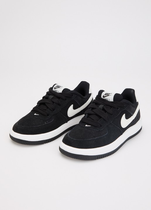 Nike Force 1 sneaker van suède - voorkant 2 zwart