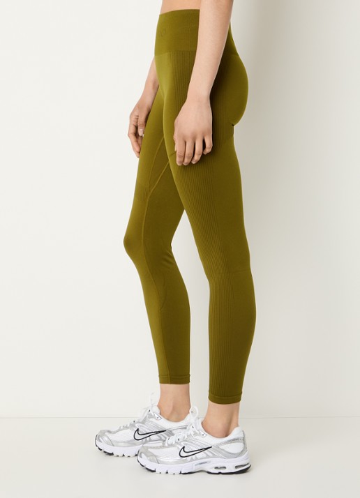 Nike High waist skinny fit legging met dri-fit en logoband - detail 5 mosgroen