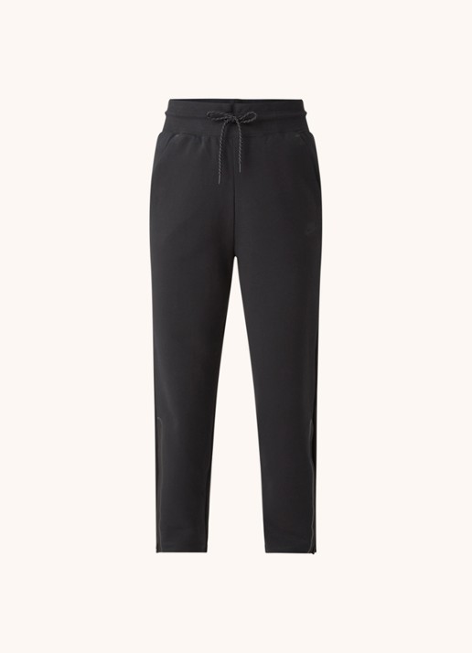 Nike High waist tapered fit cropped joggingbroek met logo - voorkant 3 zwart