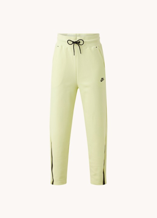 Nike High waist tapered fit cropped joggingbroek met logo - voorkant 2 lichtgeel