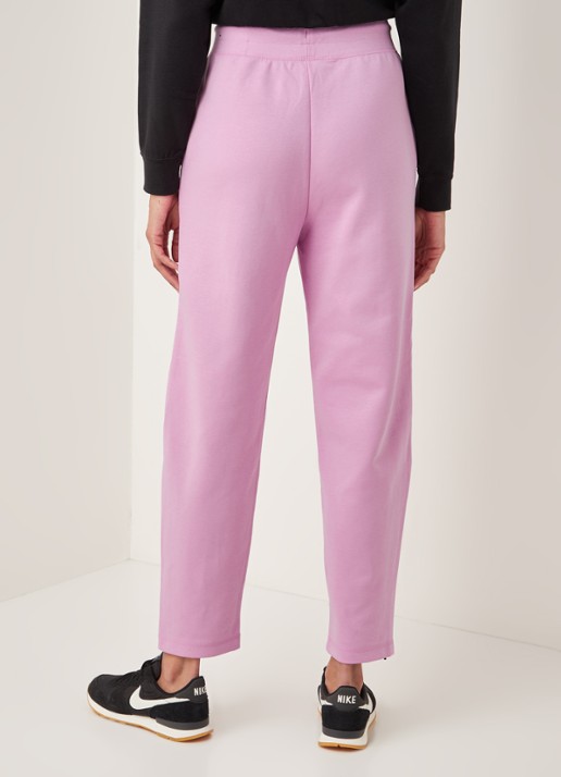 Nike High waist tapered fit cropped joggingbroek met logo - achterkant roze