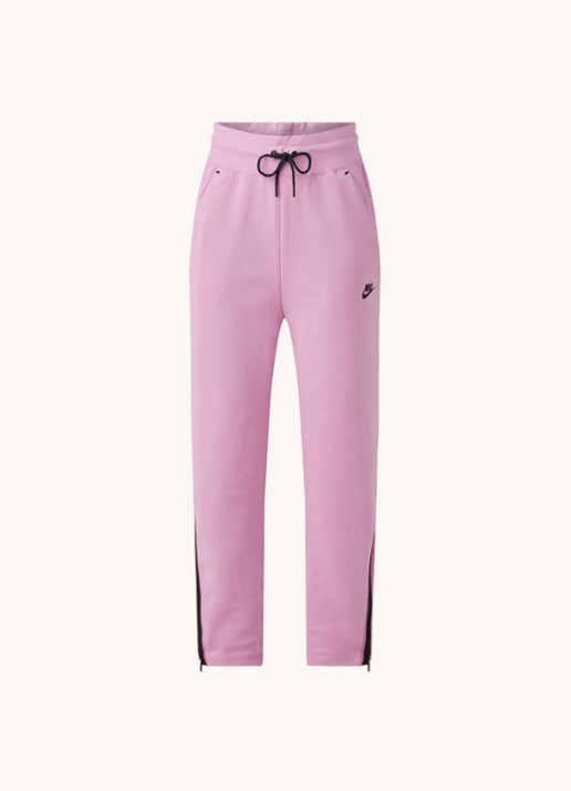 Nike High waist tapered fit cropped joggingbroek met logo - voorkant 2 roze