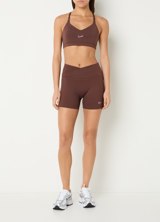 Nike Indy sport bh met light support en dri-FIT - voorkant 2 bruin