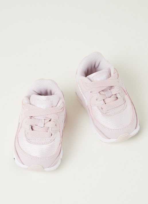 Nike Nike Air Max 90 babyschoentje met mesh details - voorkant 2 lichtroze