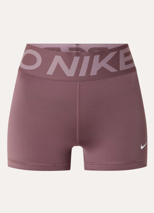 Nike Pro Sculpt high waist skinny fit fietsbroek met dri-FIT en logoband - voorkant 2 taupe