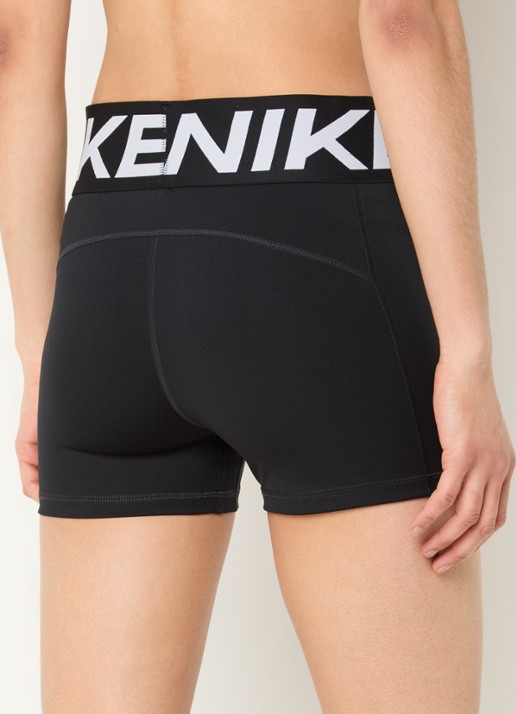 Nike Pro Sculpt high waist skinny fit fietsbroek met dri-FIT en logoband - achterkant zwart