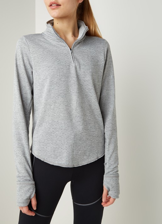Nike Sphere hardloop longsleeve met halve rits - detail 4 grijs