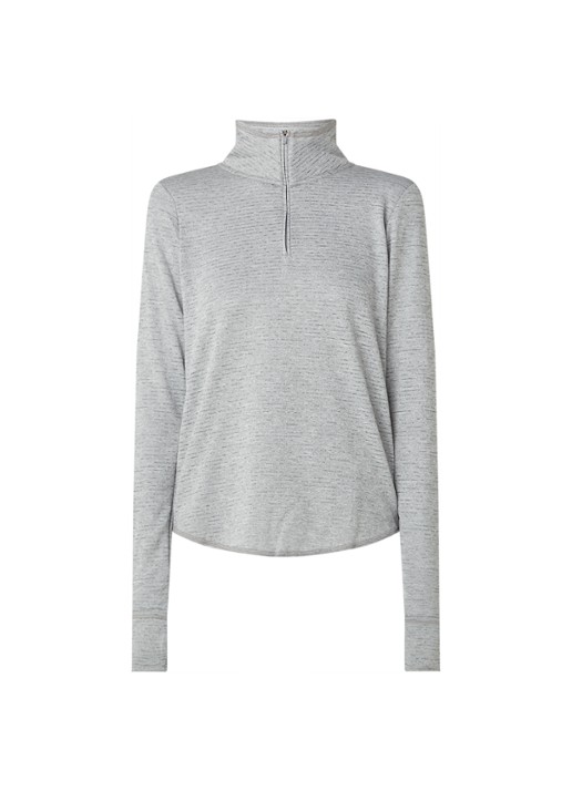 Nike Sphere hardloop longsleeve met halve rits - voorkant 2 grijs