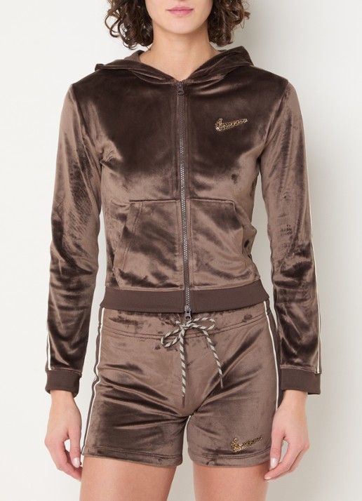 Nike Sweatvest met capuchon en logo van fluweel