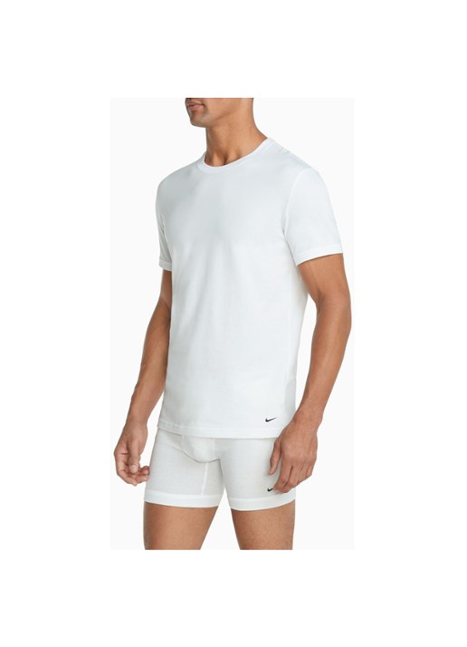 Nike T-shirt van katoenblend in 2-pack - detail 4 wit
