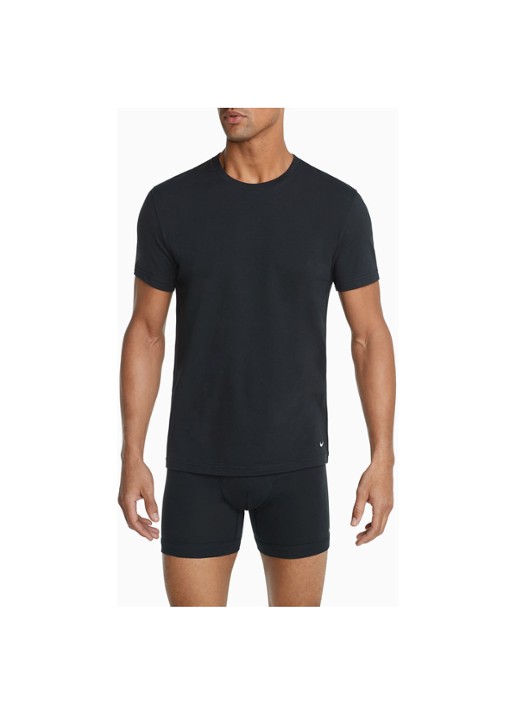 Nike T-shirt van katoenblend in 2-pack - voorkant 2 zwart