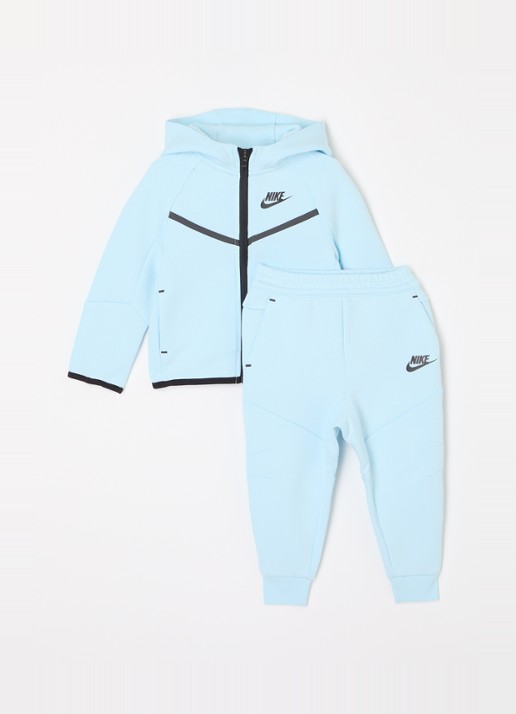 Nike Tech Fleece trainingspak met logo 2-delig - voorkant grijs