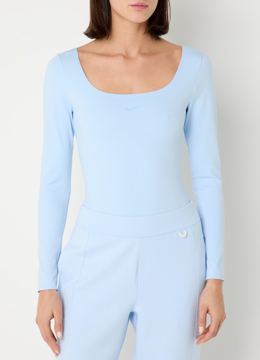 Nike Trainings body met ronde hals - detail 4 lichtblauw