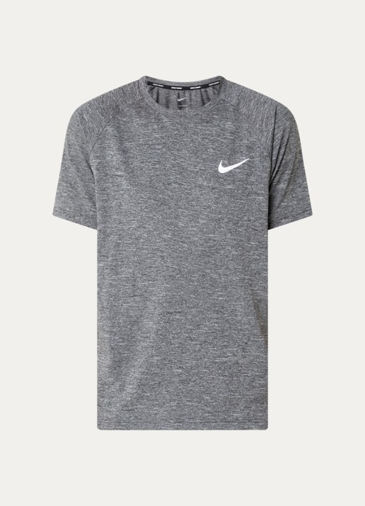 Nike Trainings T-shirt met logo - voorkant 2 donkergrijs