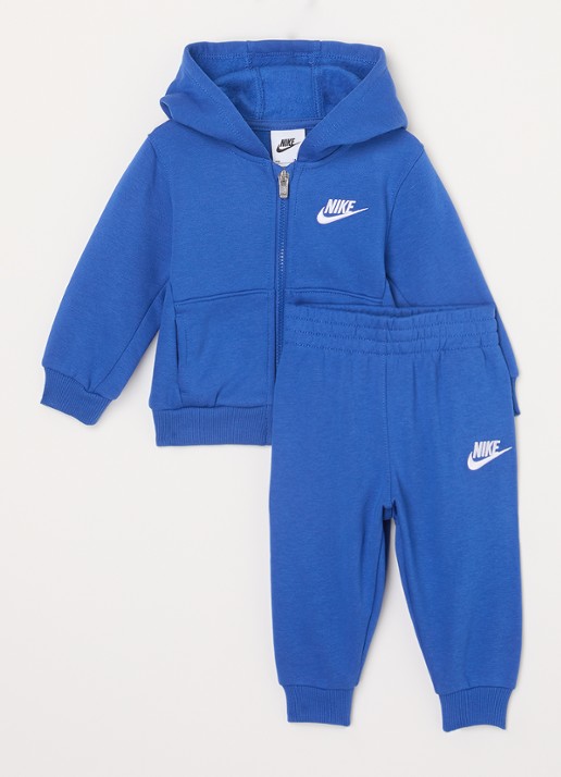 Nike Trainingspak met logoborduring 2-delig - voorkant royalblauw