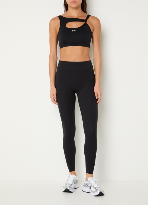 Nike Zenvy high waist skinny fit trainingslegging  - voorkant 2 zwart
