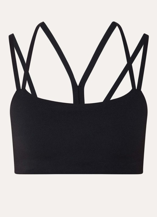 Nike Zenvy sport bh met light support en dri-FIT - voorkant zwart