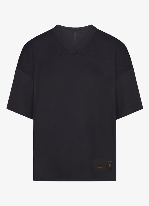 NikeSKIMS Airy boyfriend oversized T-shirt met stretch - voorkant 3 zwart