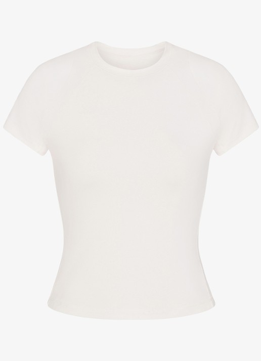 NikeSKIMS Airy cropped trainings T-shirt met stretch - voorkant 3 wit
