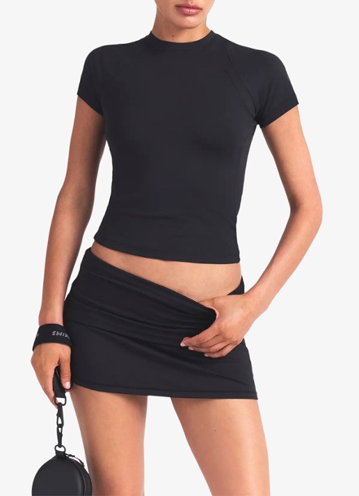 NikeSKIMS Airy cropped trainings T-shirt met stretch - detail 7 zwart