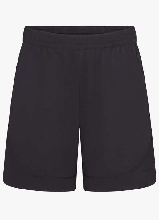 NikeSKIMS Airy mid waist loose fit korte broek met ritszakken - voorkant 3 zwart