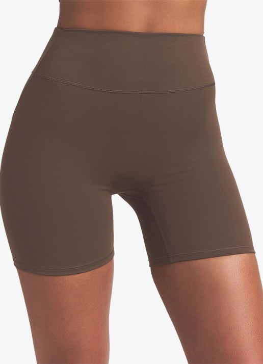 NikeSKIMS Matte high waist skinny fit korte trainingslegging - detail 4 lichtbruin