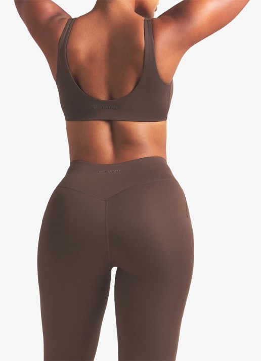 NikeSKIMS Matte high waist skinny fit trainingslegging - detail 4 lichtbruin
