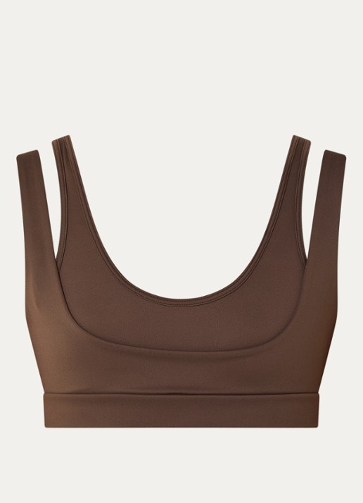 NikeSKIMS Matte sport bh met light support - voorkant lichtbruin