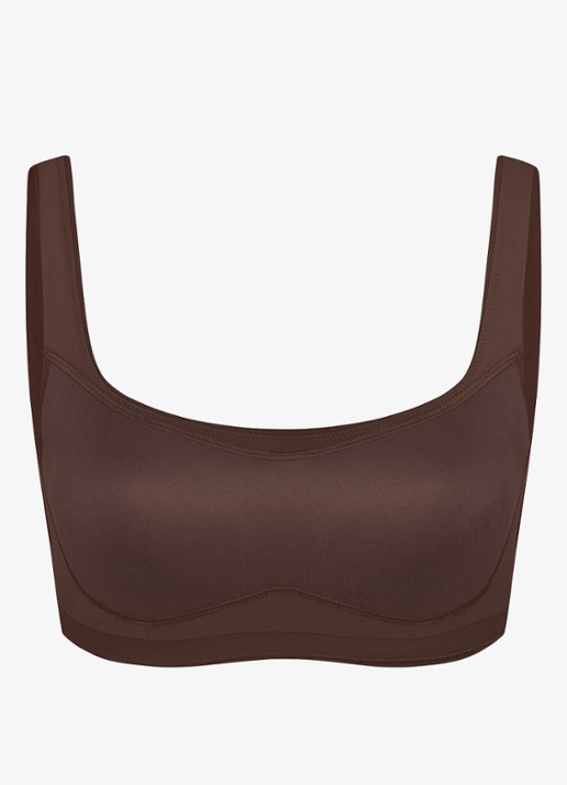 NikeSKIMS Matte sport bh met medium support - voorkant 2 lichtbruin