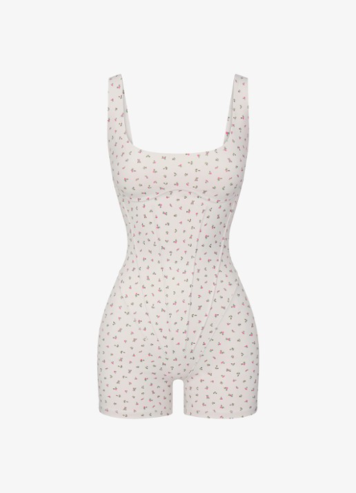 NikeSKIMS Matte sport bodysuit met logo - voorkant 4 multicolor