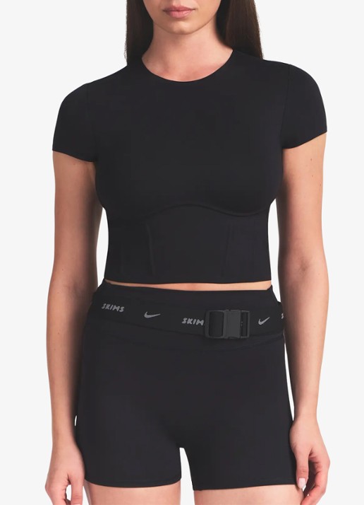 NikeSKIMS Matte trainings crop top met stretch