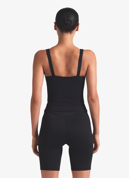 NikeSKIMS Matte trainings crop top met stretch - achterkant 3 zwart