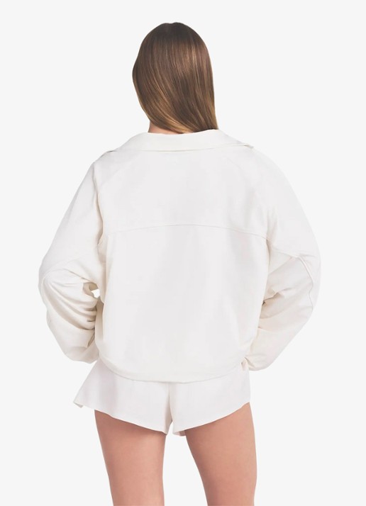 NikeSKIMS Oversized trackvest met logo en ritszakken - detail 3 ivoor