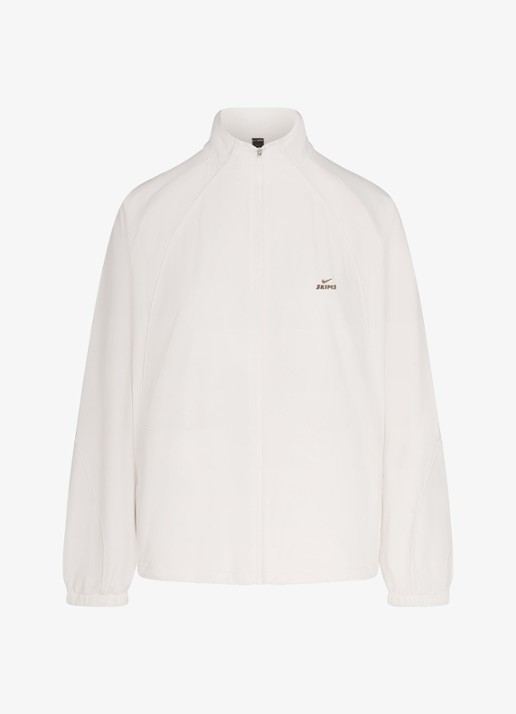 NikeSKIMS Oversized trackvest met logo en ritszakken - voorkant ivoor