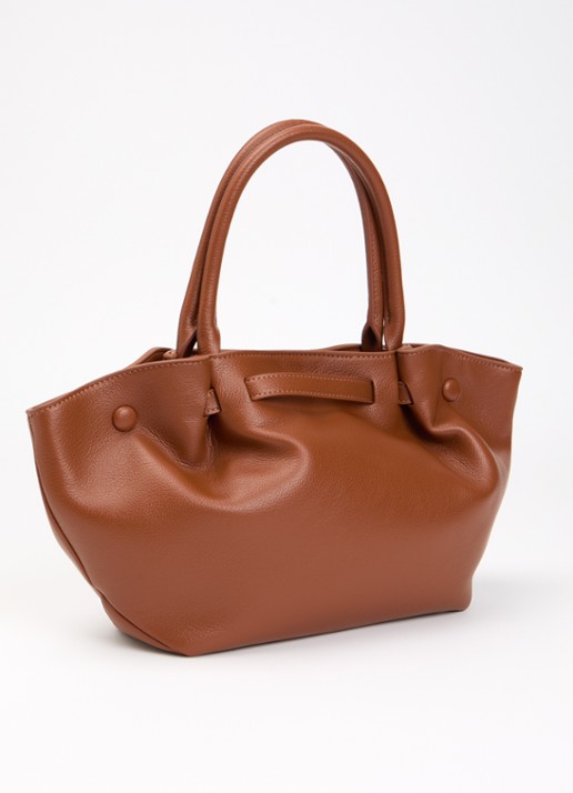 NIKKIE Ailis Chunky handtas met applicatie - achterkant 4 cognac