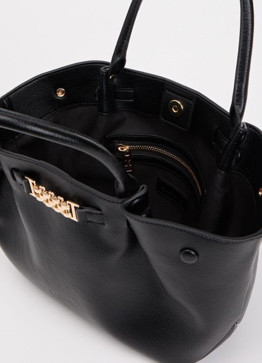 NIKKIE Ailis Chunky handtas met applicatie - detail 3 zwart