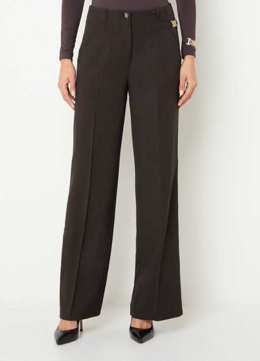 NIKKIE Aisley high waist straight fit pantalon met persplooi