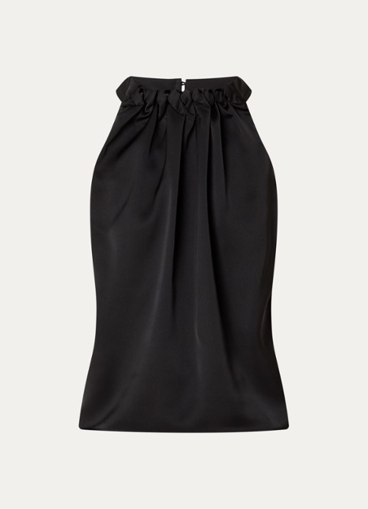 NIKKIE Aivy mouwloze top  met stretch - voorkant 3 zwart