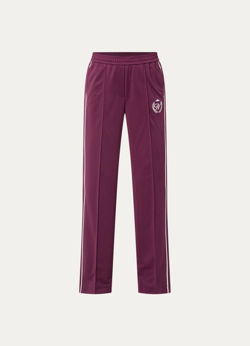 NIKKIE Alara high waist straight fit trackpants met logoborduring