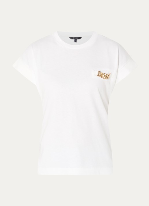 NIKKIE Aleena T-shirt met ronde hals - voorkant 3 wit