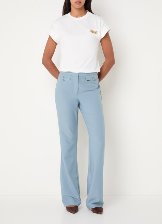 NIKKIE Aleena T-shirt met ronde hals - voorkant 4 wit