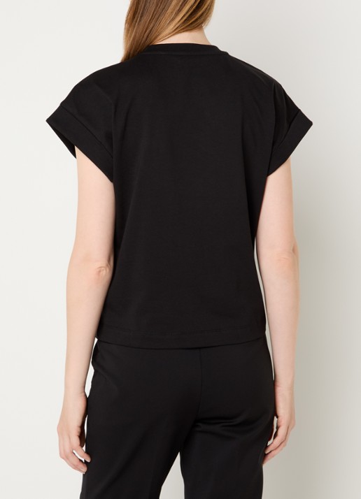 NIKKIE Aleena T-shirt met ronde hals - achterkant 3 zwart