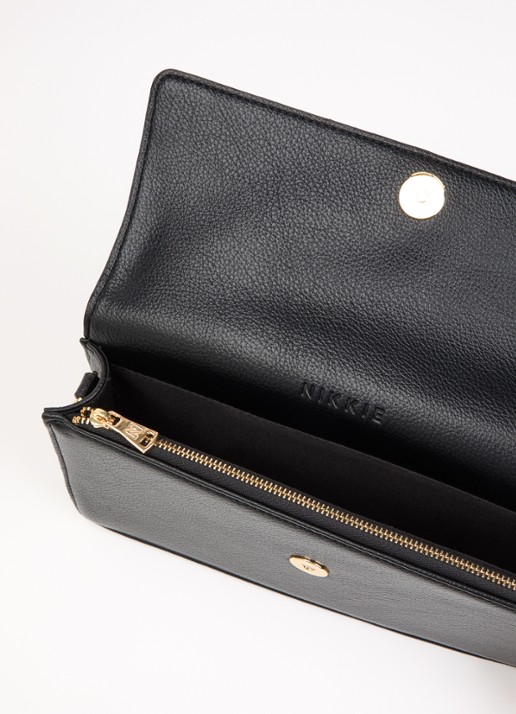 NIKKIE Alinda Chunky schoudertas met afneembare schouderriem - detail zwart